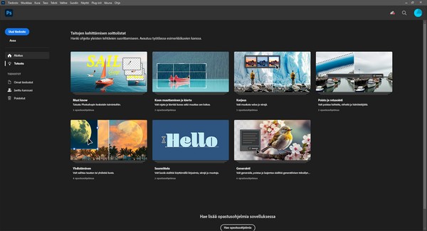 Adobe Photoshop Käyttöliittymä